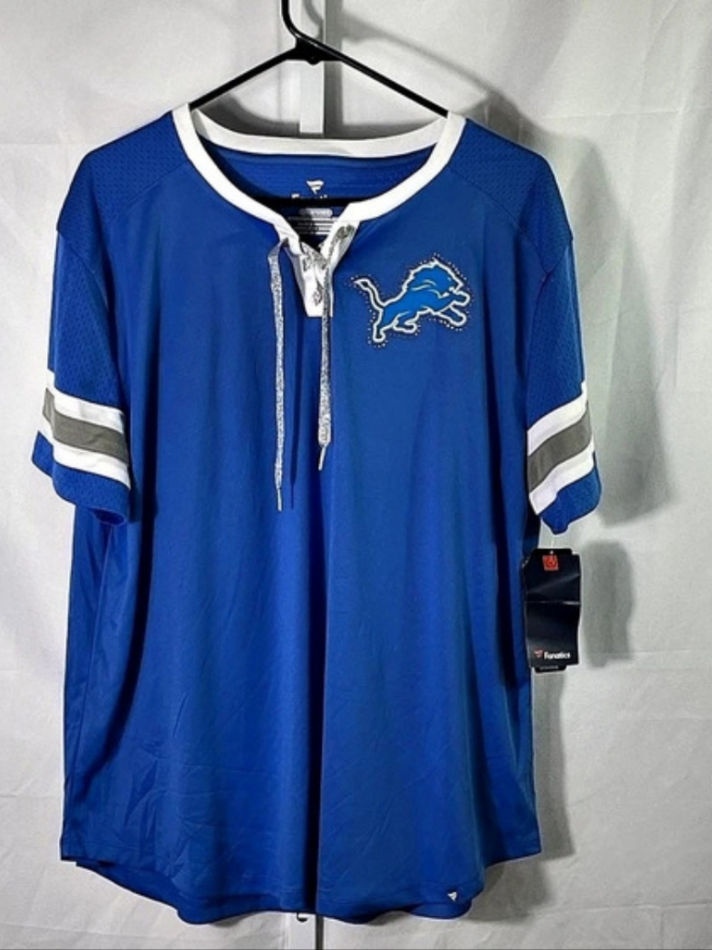 WOMENS NFL Detroit Lions jersey Blue & White NWT